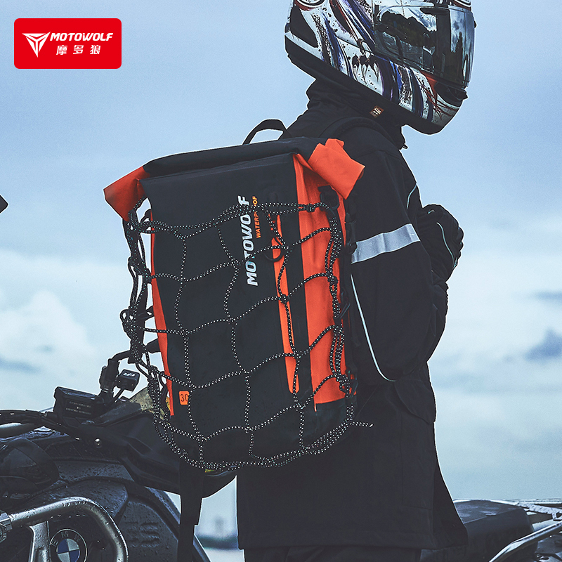 Motorcycle Backpack, Motorcycle Riding Equipment, Rider Bag, Mountaineering Travel, Motorcycle Helmet Bag, Waterproof and Large Capacity