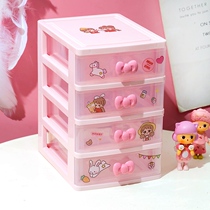 Drawer-type containing box desktop pencil case Sub-small number cute hair clip Rubber Band Hair Accessories Hairpin Children Ornaments