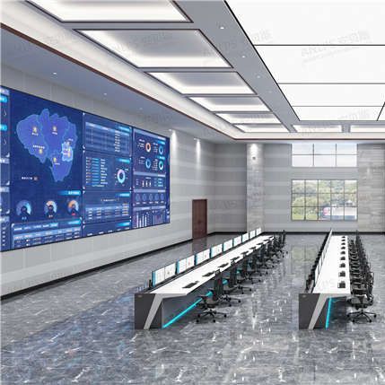 Guangdong customized special-shaped simple modern science and technology hall telephone command center computer monitoring console scheduling