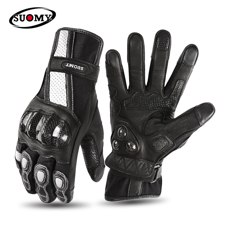 Locomotive riding gloves for men and women Four Seasons Locomotive Racing Leather Breathable Wear and abrasion resistant retro knight anti-fall gear