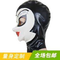Latex headset classic beauty mask mask open eyelips red lip nostrile party customized