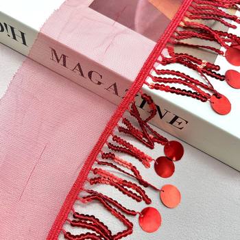 Cross-border european and american tassels, large discs, beards, sequins, lace accessories, stage costumes, children's clothing accessories wholesale