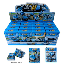 Students assemble the building blocks of Yizhi military police tank fire fighting model early teaching gift complex boy toys