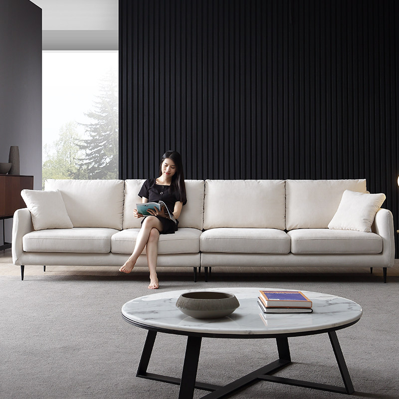 Nordic Light Lavish Sofa Small Family Style Living Room Italian minimalist Latex Straight Row Four bits of cloth Sofa Modern Brief