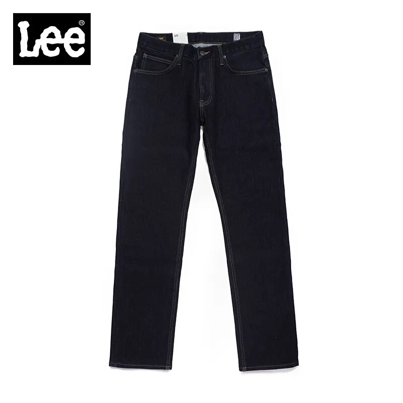 Clearance! Lee Men's Winter Thick Fleece-Lined Straight-Leg Mid-Rise Jeans Casual Long Pants