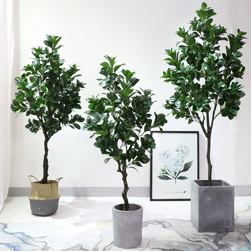 Cây cải xoong cây mô phỏng chậu cải xoong xanh bonsai phòng khách lớn sàn cây xanh trang trí hoa nhựa - Hoa nhân tạo / Cây / Trái cây