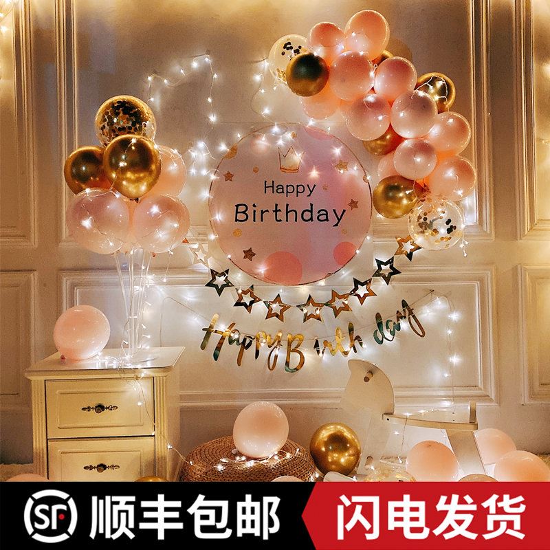 Children's birthday arrangements Decorative Items Baby Week of age 100 Days Banquet family wedding background wall poster party