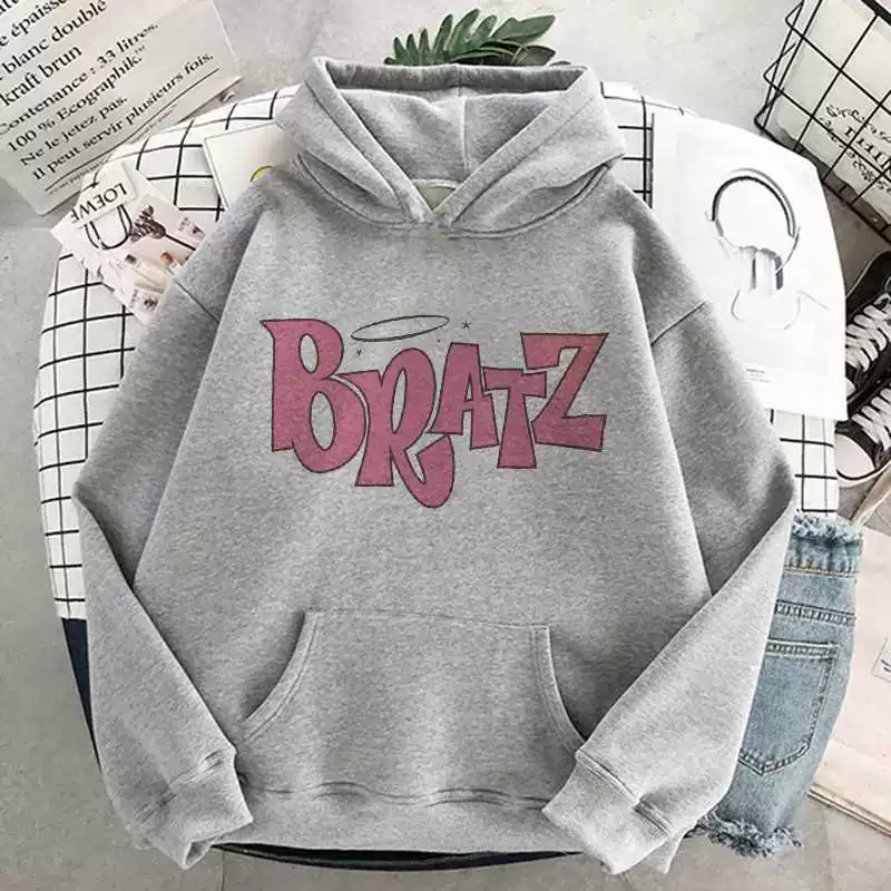 Осенний новый худи Bratz женский UNDEFINED белый верх худи