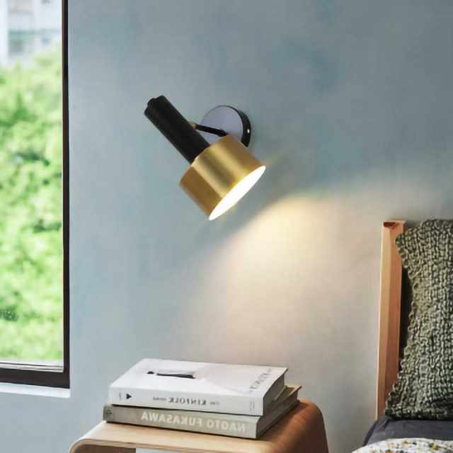 NordicmodernwalllampE27LEDsconcelightgoldblackindo