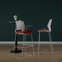 Nordic high bar chair modern simple high stool bar chair bar chair white plastic milk tea shop dining room chair