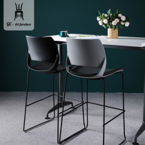 Nordic iron fashion bar chair personalized soft bag dining chair creative bar chair high chair single backrest bar stool