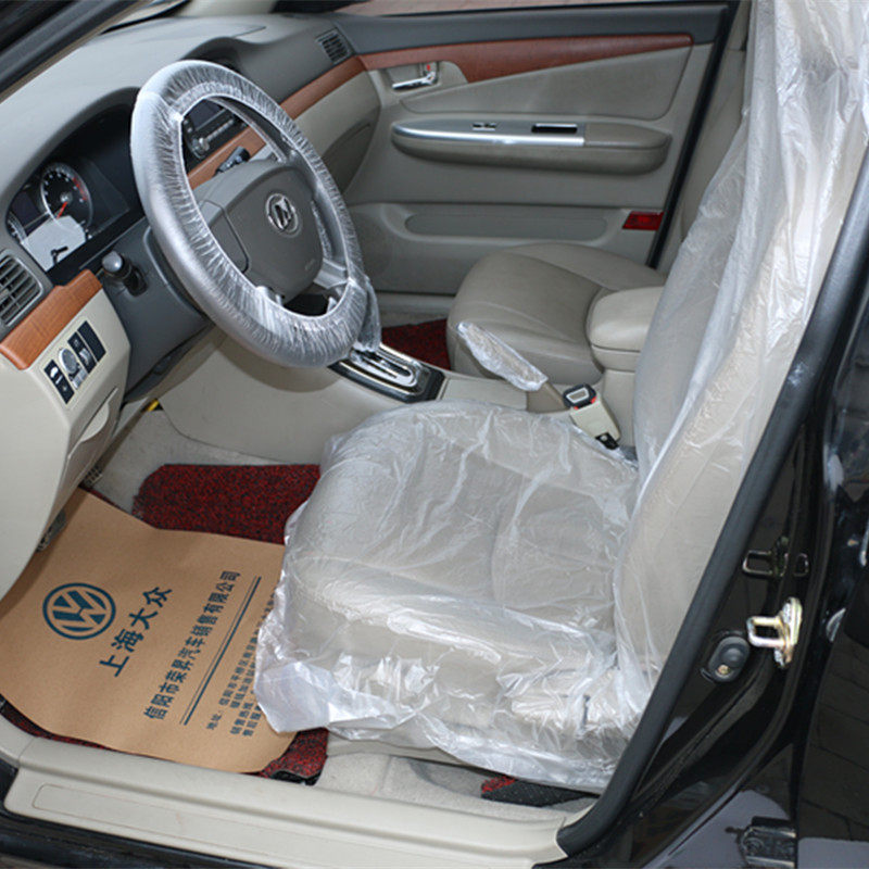 Car disposable seat plastic pad steering wheel cover maintenance and maintenance of 4S shop seat sleeve