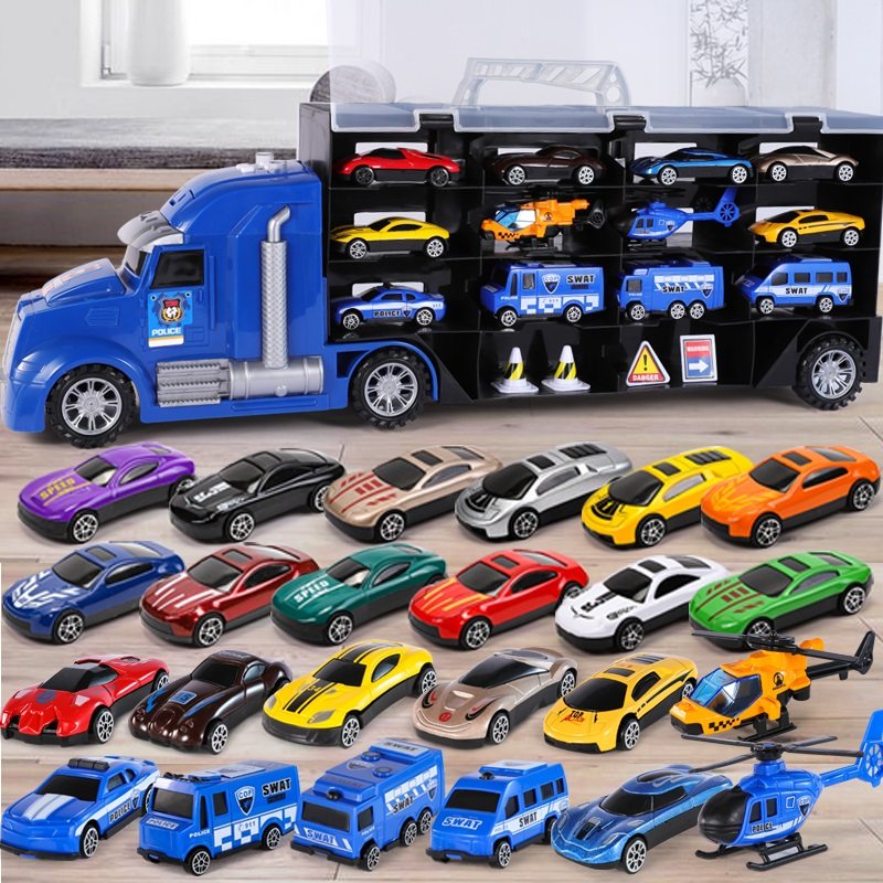 Children Toys Small Car Alloy Suit Fire Engineering 5 Puzzle 3 Oversized Truck Container 4 Baby 6 Year Old Boy