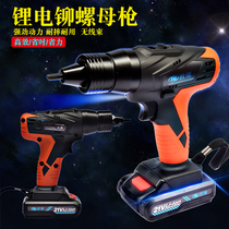 Shiwei electric riveting screw female gun tool hat gun rechargeable lithium nut riveting gun rivet gun nut