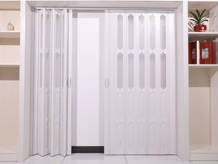 厨房门单开门伸缩门百叶门pvc折叠推拉门卫生间通燃气煤气隐形门详情6