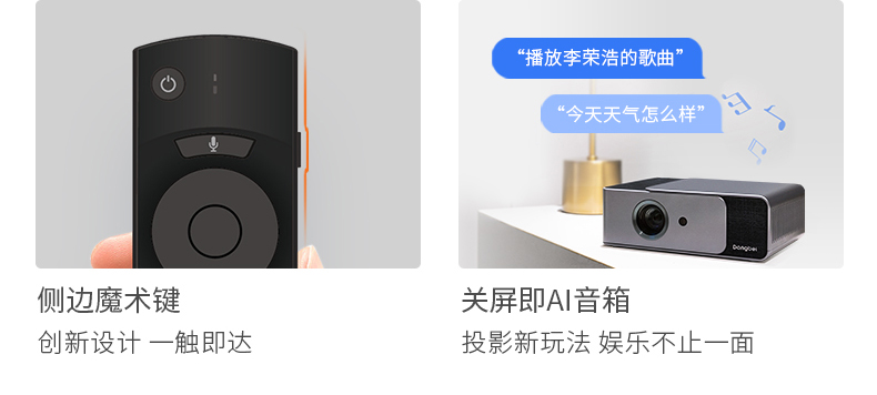 Khi máy chiếu Bay F1 màn hình HD TV không màn hình AI Máy chiếu gia đình thông minh tương thích 1080P máy chiếu WIFI không dây 4K nhỏ không dây - Máy chiếu