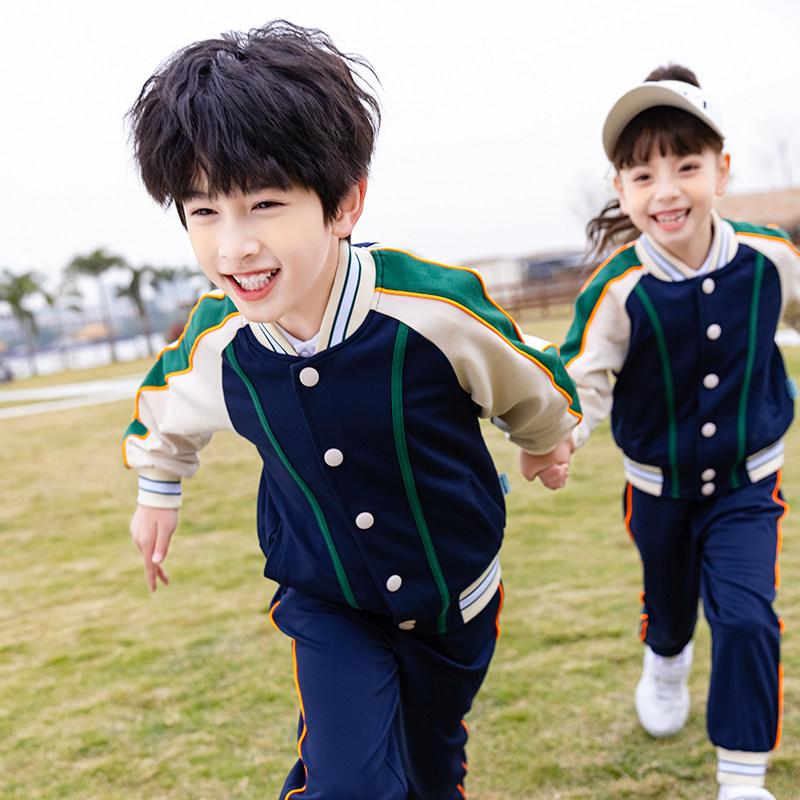 Kindergarten uniform spring and autumn children's school uniform suit primary school class uniform three-piece sports British style baseball uniform