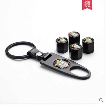 Suitable for BMW mini tire valve cap Cooper car rice flag metal valve core cover exterior modification