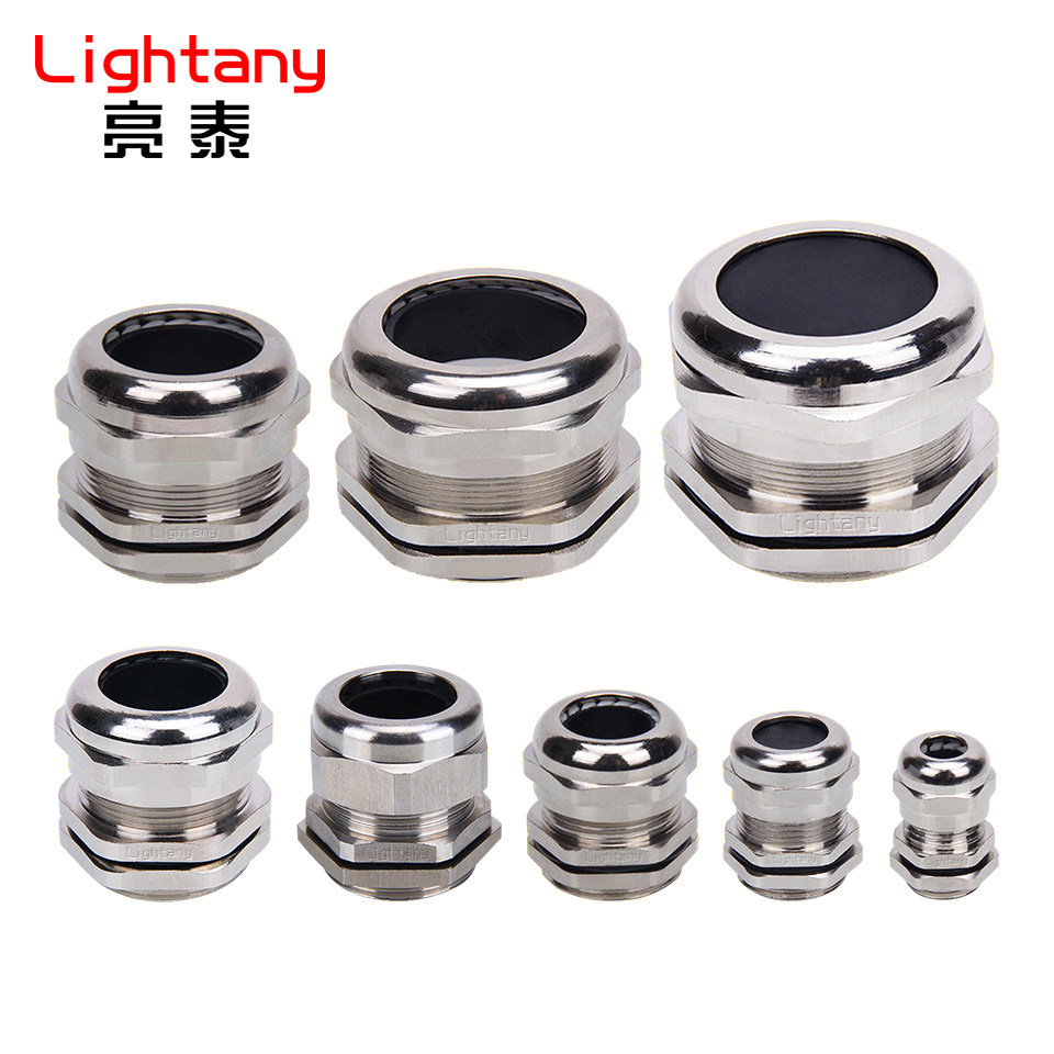 Metal Cable Gland Metric M Thread Brass Nickel Plated IP68 L-NPM Lightany