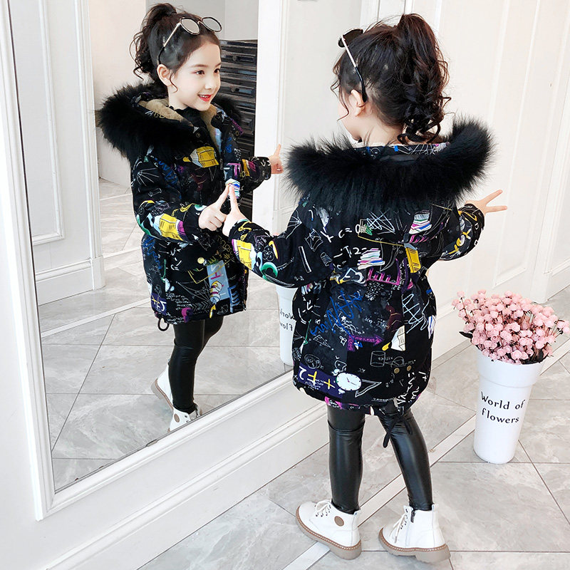Girls cotton clothes winter coat thickened Hanjie Cotton Cotton Cotton Cotton Yang Pie Winter Clothing 2021