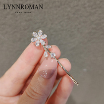 Clip headdress Korean temperament zirconia flower hairclip banging clip edge clip Net red clip hair top clip