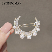 Star same hairclip cute imitation pearl moon banghai clip side hair clip frog buckle Net red headdress