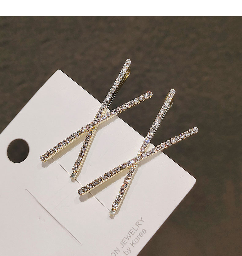 Fashion Geometric Alloy Inlay Rhinestones Hair Clip 1 Set display picture 5