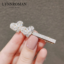 Clip headdress Korean elegant zirconia hairclip love bangs hair clip duckbill clip girl top clip Net Red