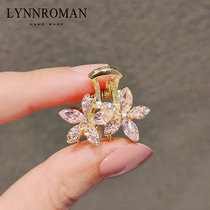 Clip headdress Korean flower hairclip imitation Crystal grab clip bangs top clip Mori girl side clip hair grab back head