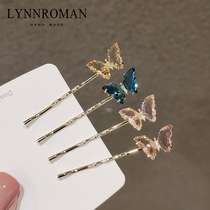 Clip headdress Korean elegant imitation Crystal hairclip line butterfly clip bangs side clip girl top clip hairpin