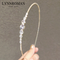 Hairband female Joker Korea shining zirconia fine headband Net red hair card out temperament pressure hair fairy headdress