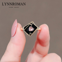 LYNNROMAN CREATIVE PLAYING CARD RING 2022 NEW PRODUCT SMALL CROWDDESIGN SENSATION OPENING RING FINGER RING RING