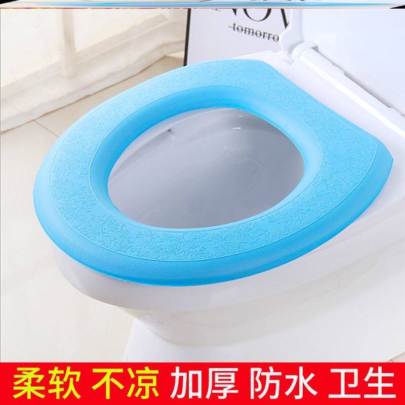 Silicone foam toilet cushion winter waterproof and erasable thickened toilet washed dressing room adhesive style all season universal