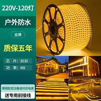 100 метров [220 В, суперяркий, 120 лампочек, золотой] 10 разъемов в комплекте