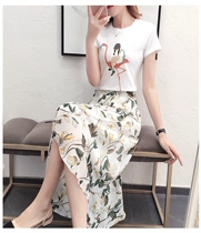 SANDRO VENETA Fashion Suit Skirt Woman 2022 Summer New Ocean Gas Minus-shirt half-body dress Two sets