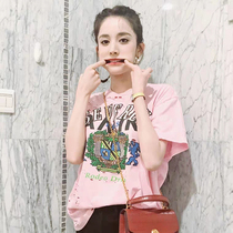 SANDRO VENETA SHORT SLEEVE T-SHIRT WOMAN 21 Summer new pure cotton star Identical Temperament Fashion Loose Jacket