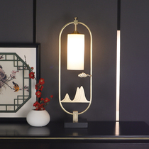 TABLE LAMP BED HEAD LAMP BEDROOM NEW CHINESE LIVING ROOM WEDDING BOOK HOUSE RETRO HOME MOUNTAIN CLOUD MEDITATION LIGHT LUXURIOUS FULL COPPER LAMPS