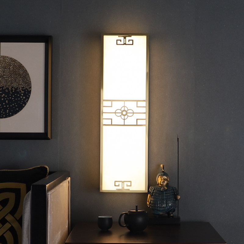 New Chinese wall lamp Living room TV background wall light extravagant creative minimalist aisle outdoor imitation cloud stone bedroom bedside headlights