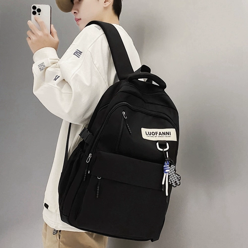 Вместительный и большой ранец, черный рюкзак, сумка для путешествий, для средней школы, подходит для подростков, подходит для студента