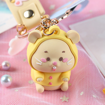 Mouse pendant cartoon keychain womens bag car key pendant doll bag backpack Net red small jewelry cute