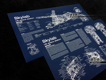 NASA space station skylab sky laboratory (blueprint set) wall chart poster decoration painting