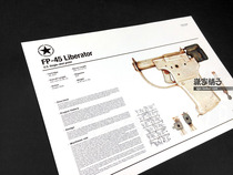 U.S. FP-45 Liberator Pistol Famous Guns Atlas Weapons Knowledge Firearms Wall Chart Poster Decorative Painting