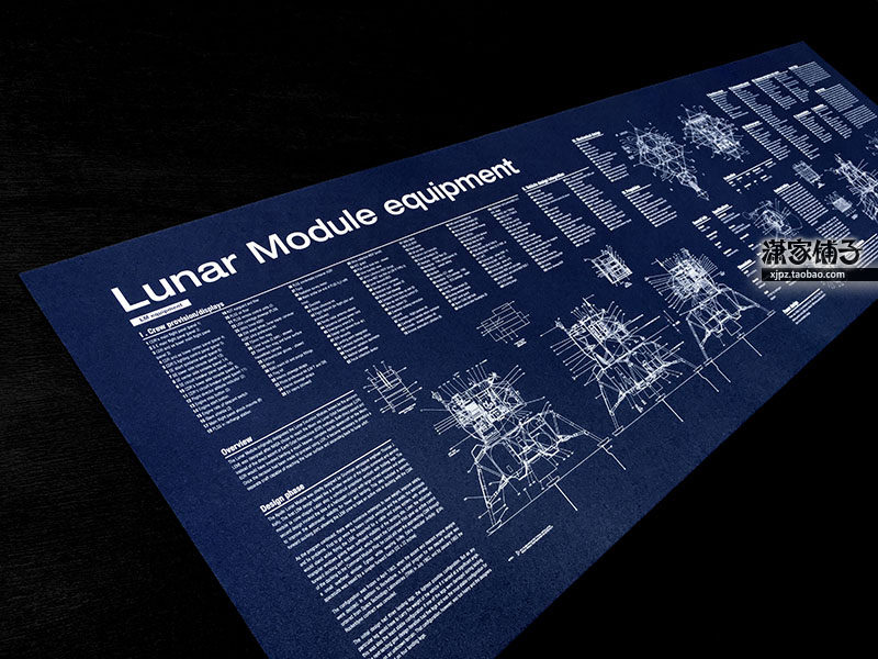 NASA Apollo Lunar Module Profile Space Spacecraft Poster Decorative Painting