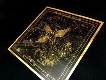 Scorpion Cygnus Lyra Fox 88 Constellation Series Gold Leaf Poster Decorative Painting