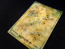 Map of locations around the Lord of the Rings of the Hobbit -2 Buy 5 Get 1 Middle-earth Poster