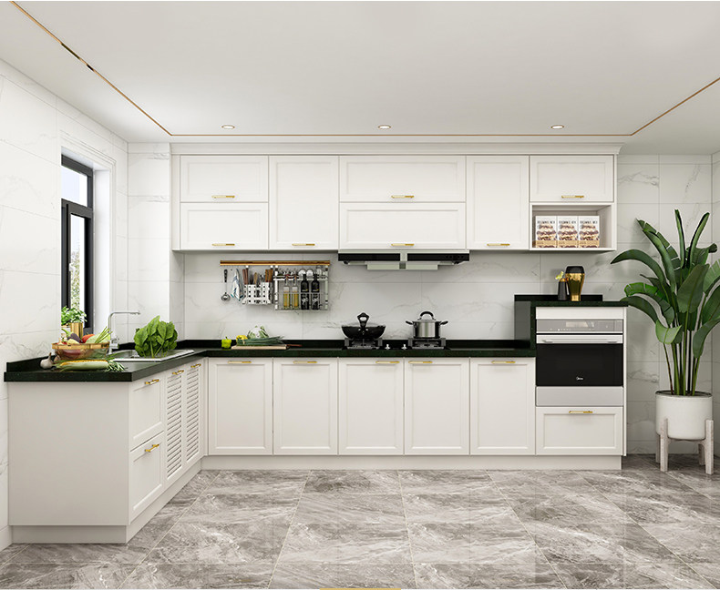 Кухонный гарнитур 美式风石英石整体厨柜全屋定制 QuanU