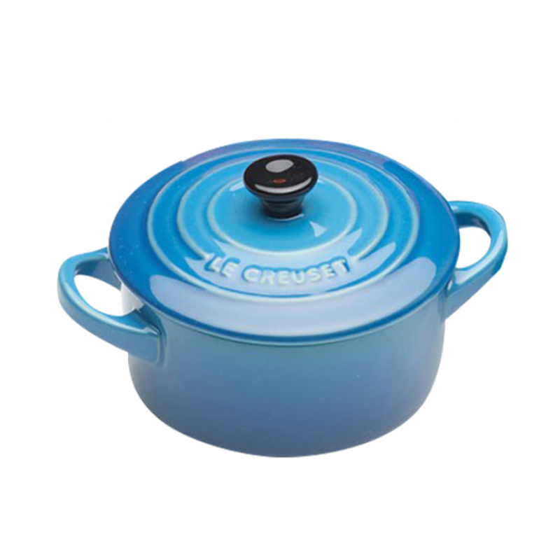 Le Creuset/cool turquoise color Germany import mini ceramic pot 4 is adjustable