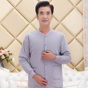 Đàn ông và phụ nữ ông già bông cardigan ba lớp dày lên một mảnh áo khoác lỏng lẻo đang ấm lớn đồ lót bông mở cơ thể bông len.