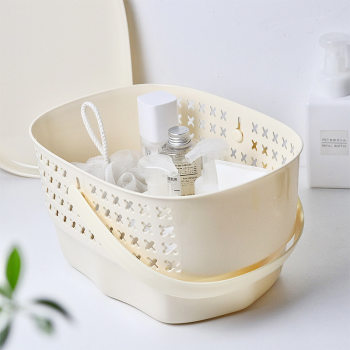 Bathroom bath storage basket student bath dormitory drain handbasin simple transparent bath basket bath basket