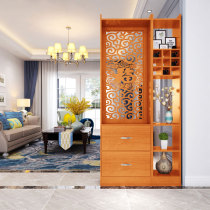 Chinese-style screen partition living room simple modern European-style cut-out double-sided entrance entrance door partition cabinet